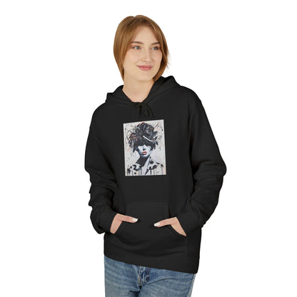 Artistic Black Woman Hoodie - Cozy Fleece Sweatshirt for Comfort and Style