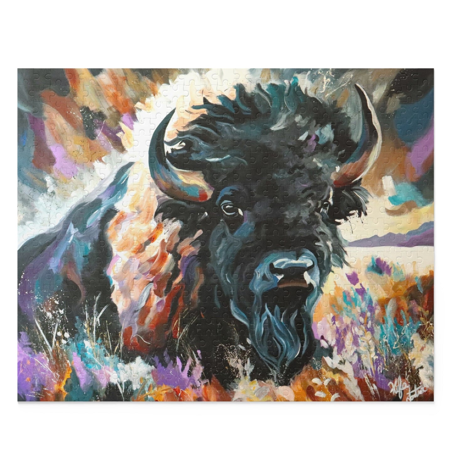 Buffalo on the horizon Puzzle -120, 252, 500-Piece