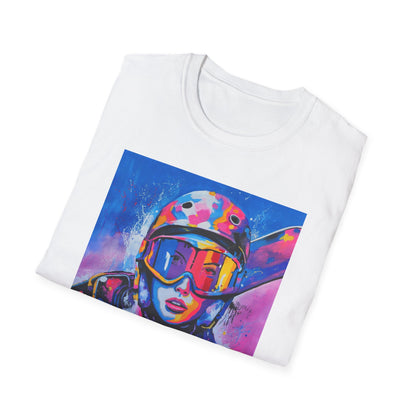 Vibrant Ski Adventure Unisex Softstyle T-Shirt