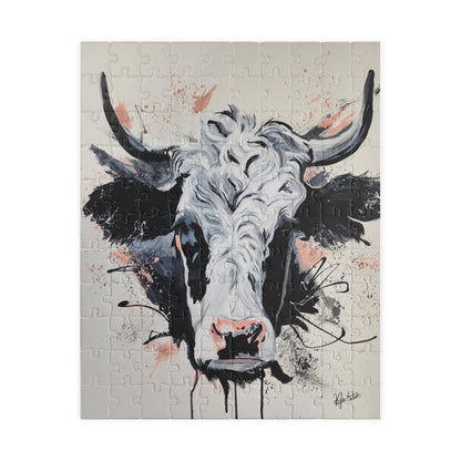 Artistic Cow Puzzle (110-piece) - Perfect Gift for Animal Lovers and Puzzle Enthusiasts