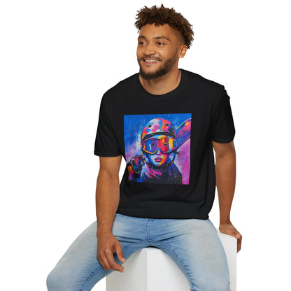 Vibrant Ski Adventure Unisex Softstyle T-Shirt