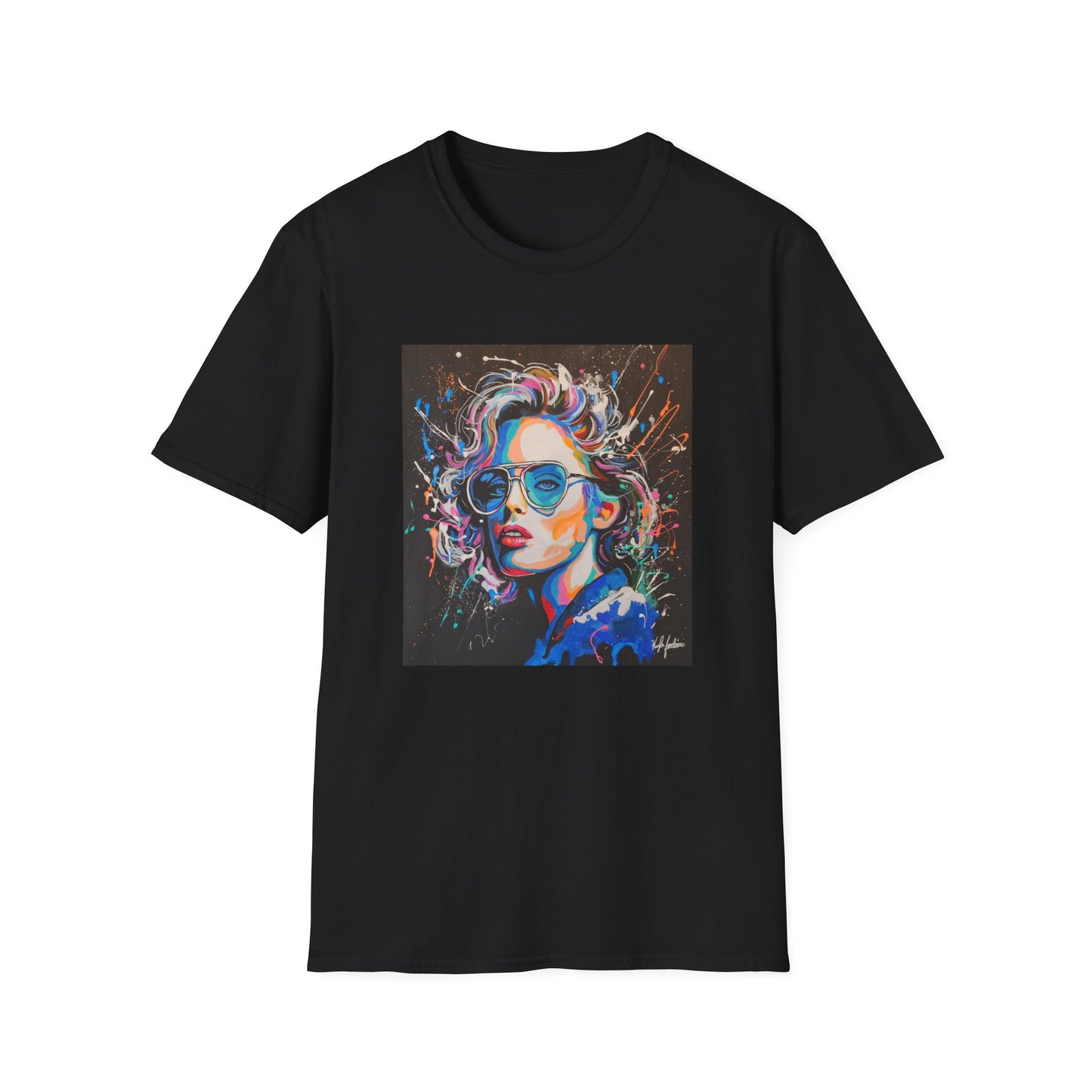 Colorful Portrait Art Unisex Softstyle T-Shirt