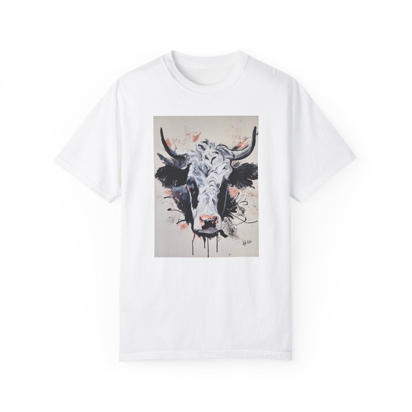 Artistic Cow Unisex Garment-Dyed T-shirt | Unique Farmhouse Decor Tee