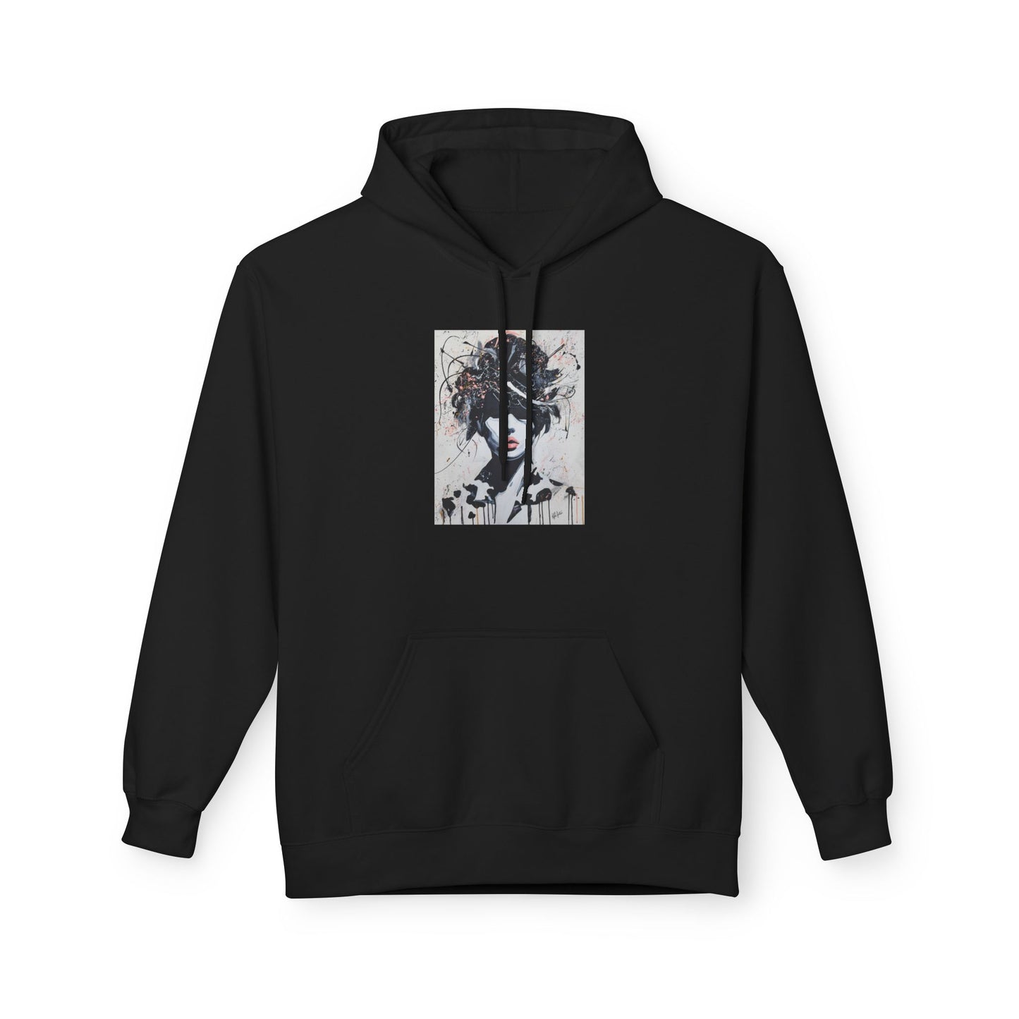 Artistic Black Woman Hoodie - Cozy Fleece Sweatshirt for Comfort and Style