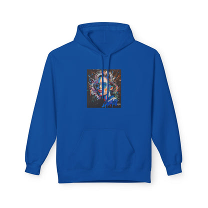 Vibrant Art Hoodie - Unisex Midweight Softstyle Fleece with Abstract Design