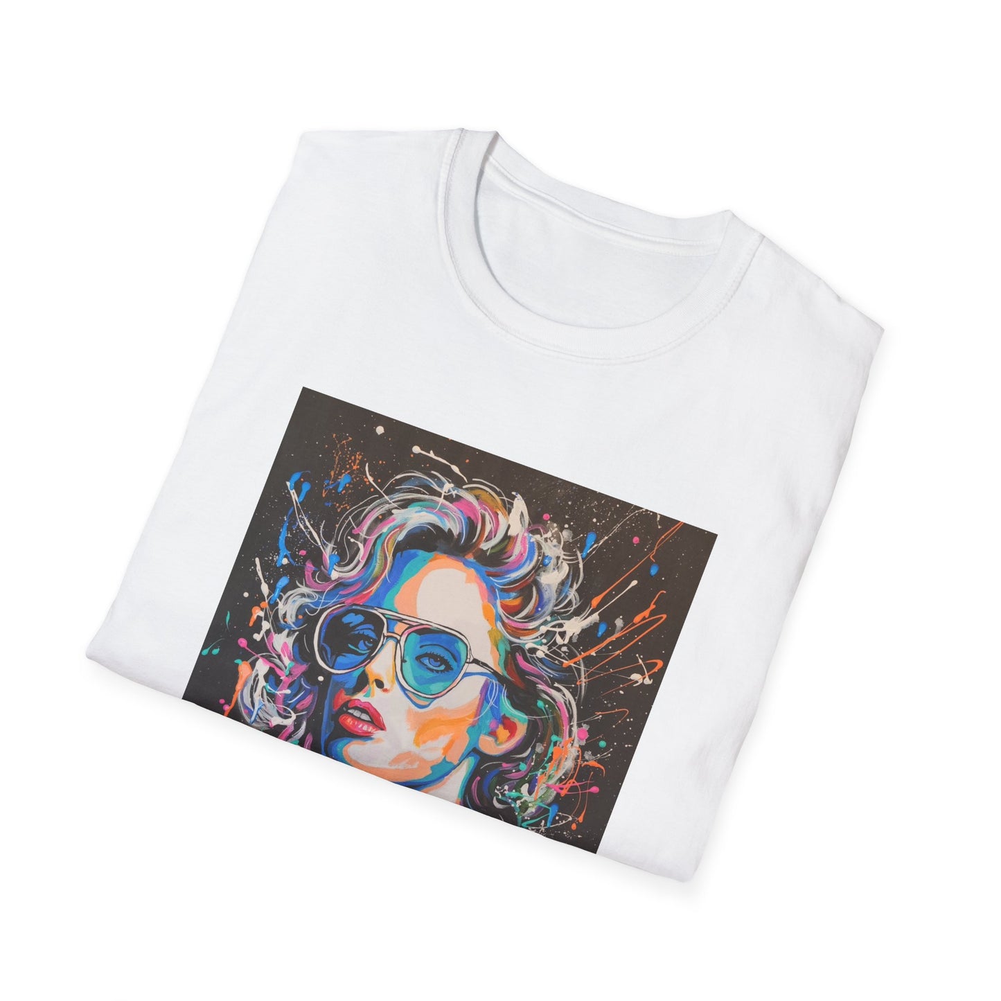 Colorful Portrait Art Unisex Softstyle T-Shirt