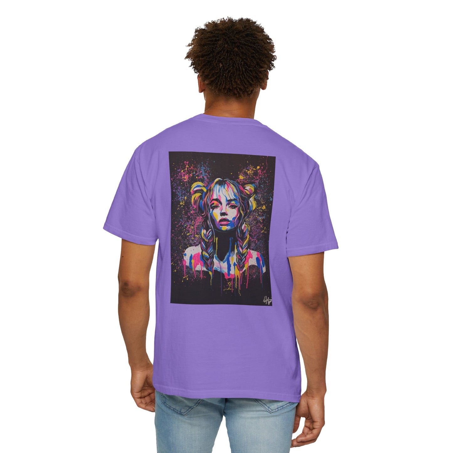 Artistic Unisex Garment-Dyed T-Shirt – Vibrant Graphic Tee with Original Artwork