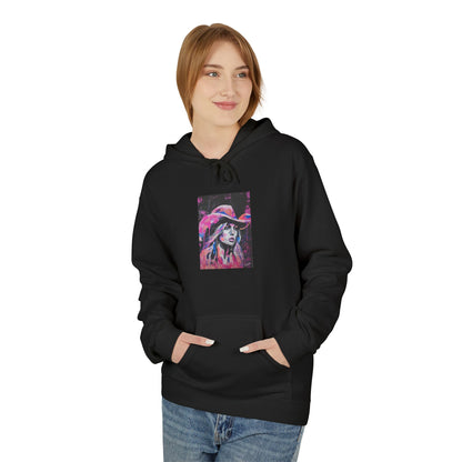 Artistic Pink Abstract Unisex Hoodie - Cozy Midweight Fleece Sweatshirt