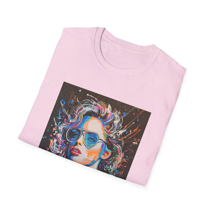 Colorful Portrait Art Unisex Softstyle T-Shirt