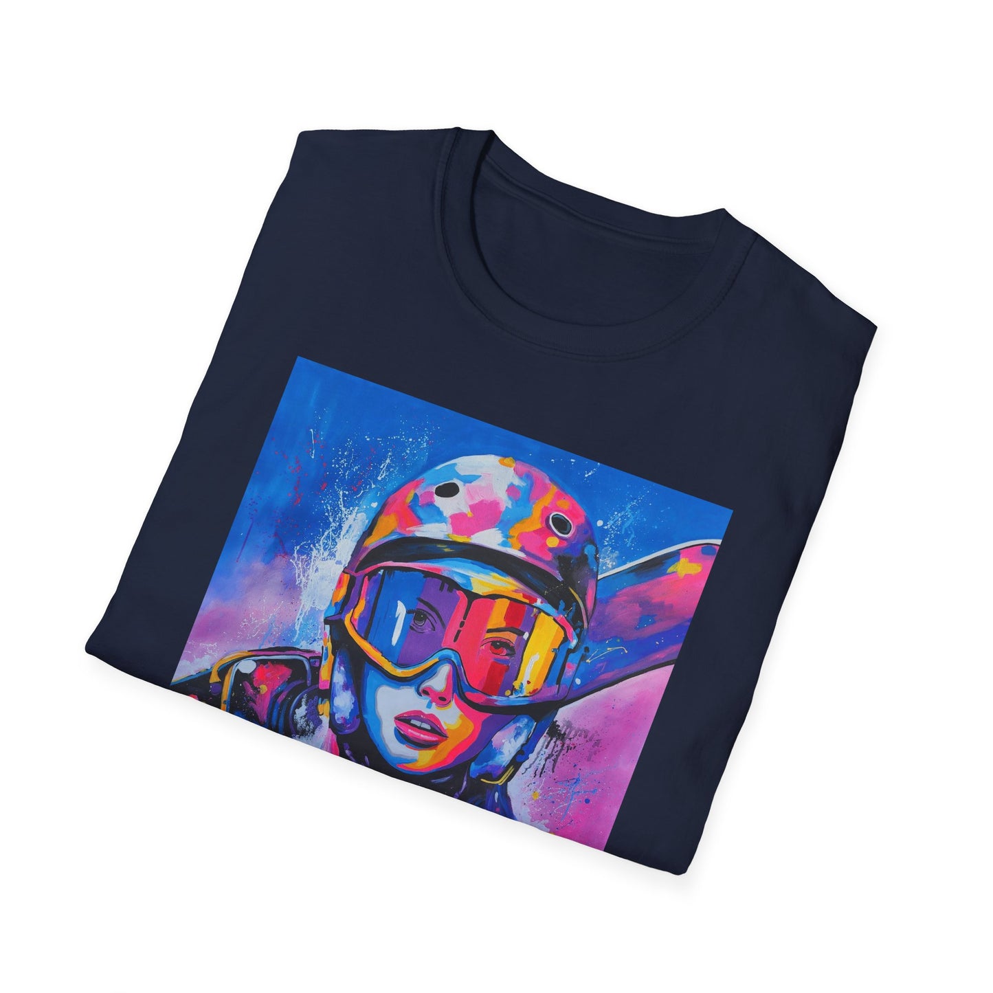 Vibrant Ski Adventure Unisex Softstyle T-Shirt