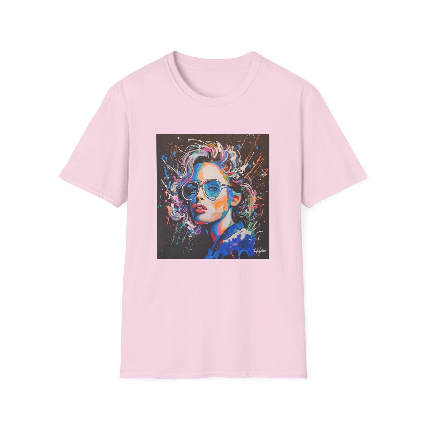 Colorful Portrait Art Unisex Softstyle T-Shirt