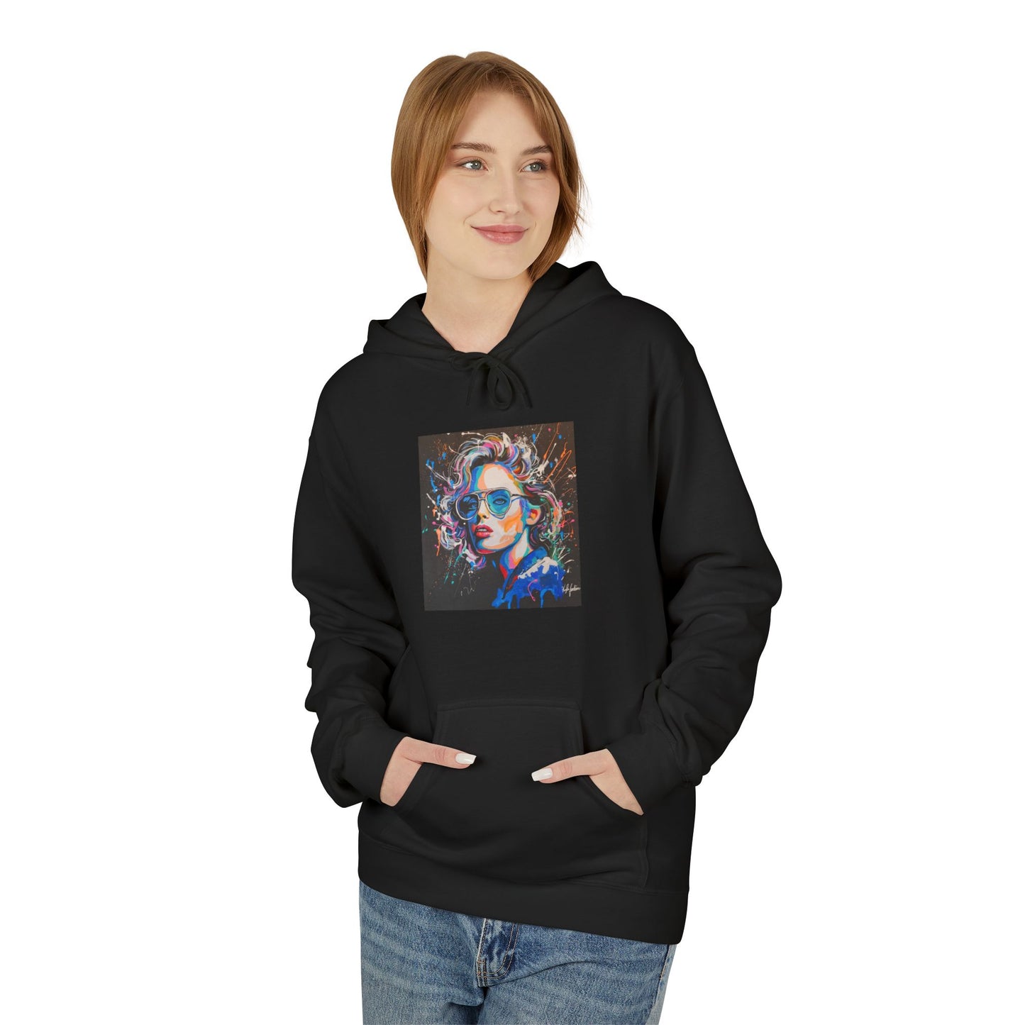 Vibrant Art Hoodie - Unisex Midweight Softstyle Fleece with Abstract Design