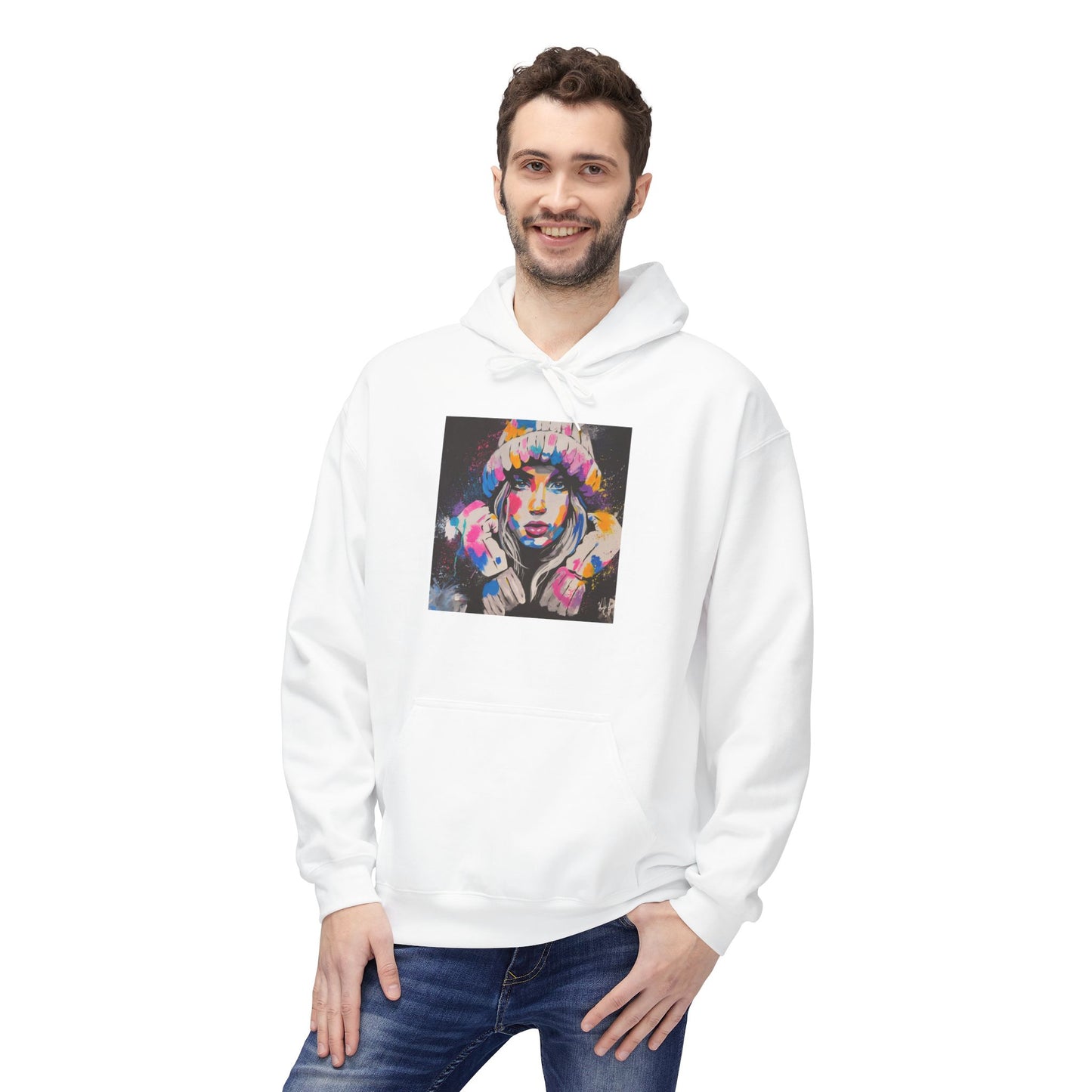 Colorful Graphic Fleece Hoodie - Unisex Artwear