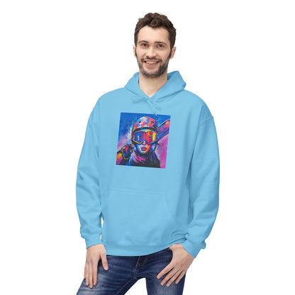 Vibrant Hero Graphic Hoodie - Unisex Midweight Softstyle Wear