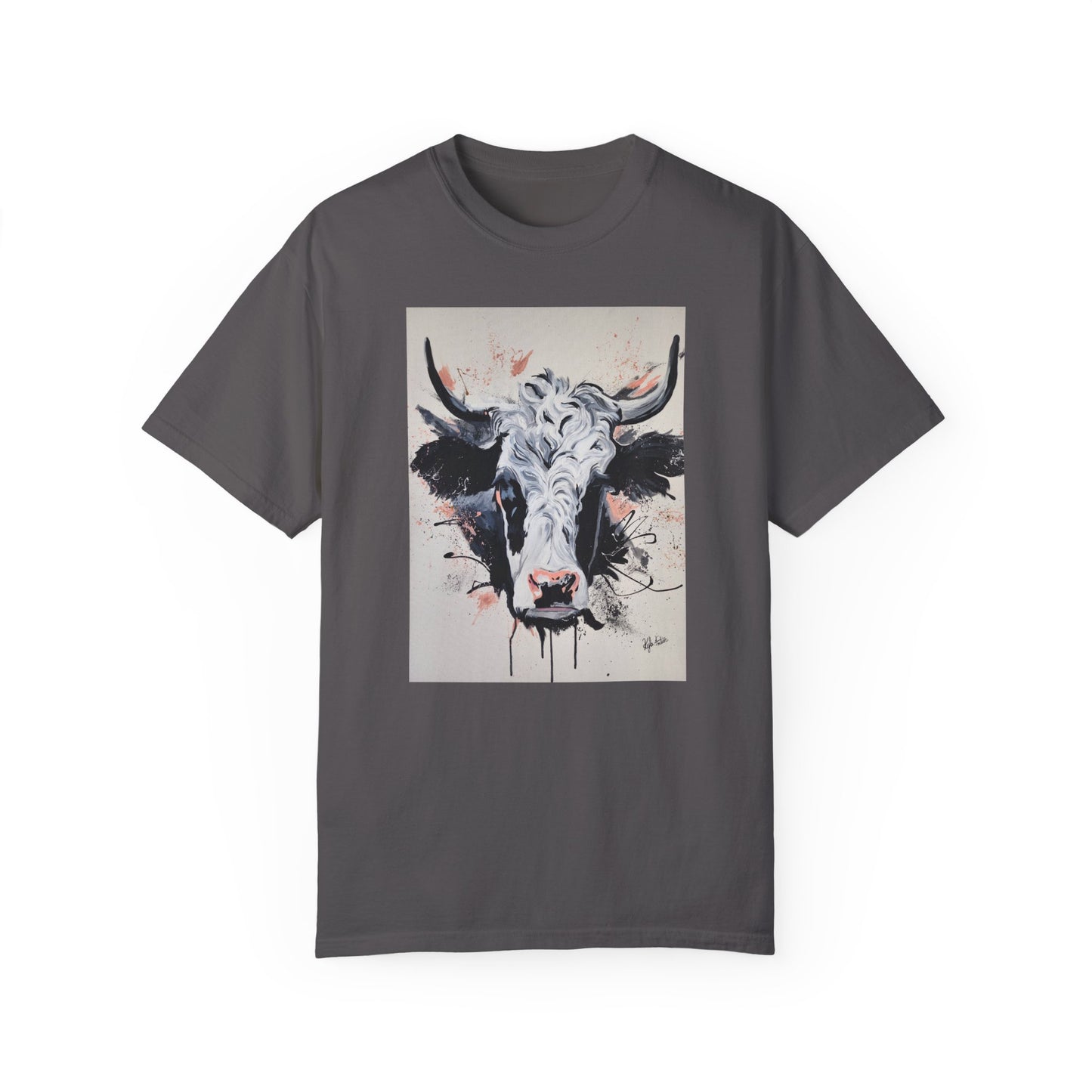 Artistic Cow Unisex Garment-Dyed T-shirt | Unique Farmhouse Decor Tee