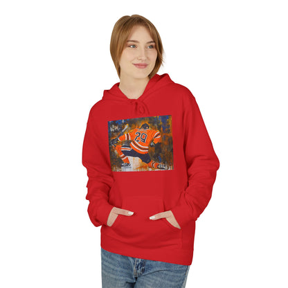 Vibrant Artistic Fleece Hoodie - Unisex Midweight Sweatshirt for Everyday Comfort