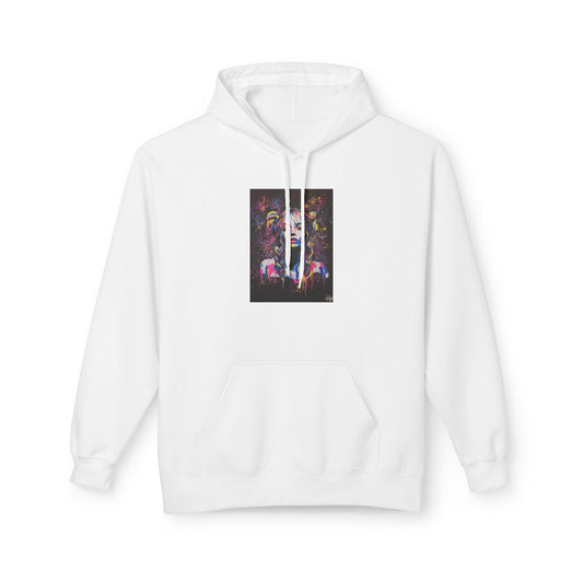 Vibrant Artistic Fleece Hoodie for Creative Souls