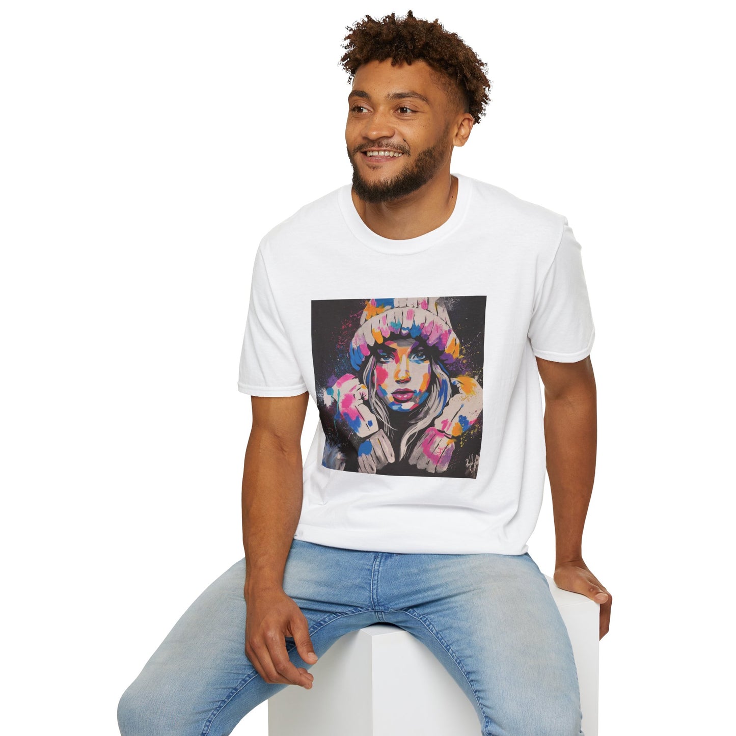 Colorful Artistic Unisex Softstyle T-Shirt - Bold Fashion Statement