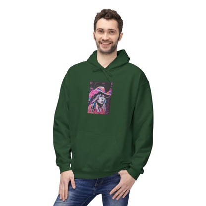 Artistic Pink Abstract Unisex Hoodie - Cozy Midweight Fleece Sweatshirt