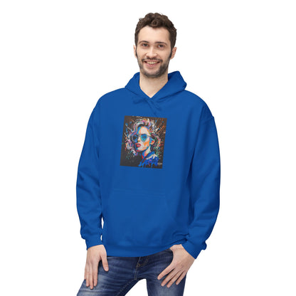 Vibrant Art Hoodie - Unisex Midweight Softstyle Fleece with Abstract Design