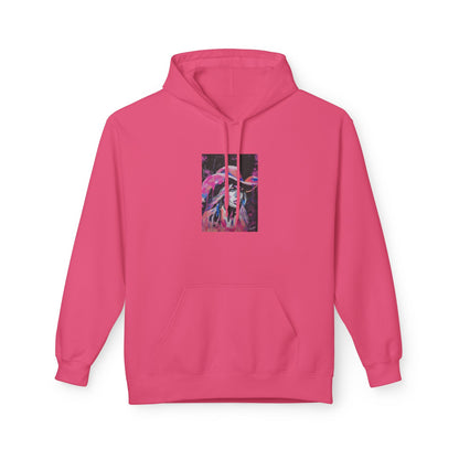 Artistic Pink Abstract Unisex Hoodie - Cozy Midweight Fleece Sweatshirt