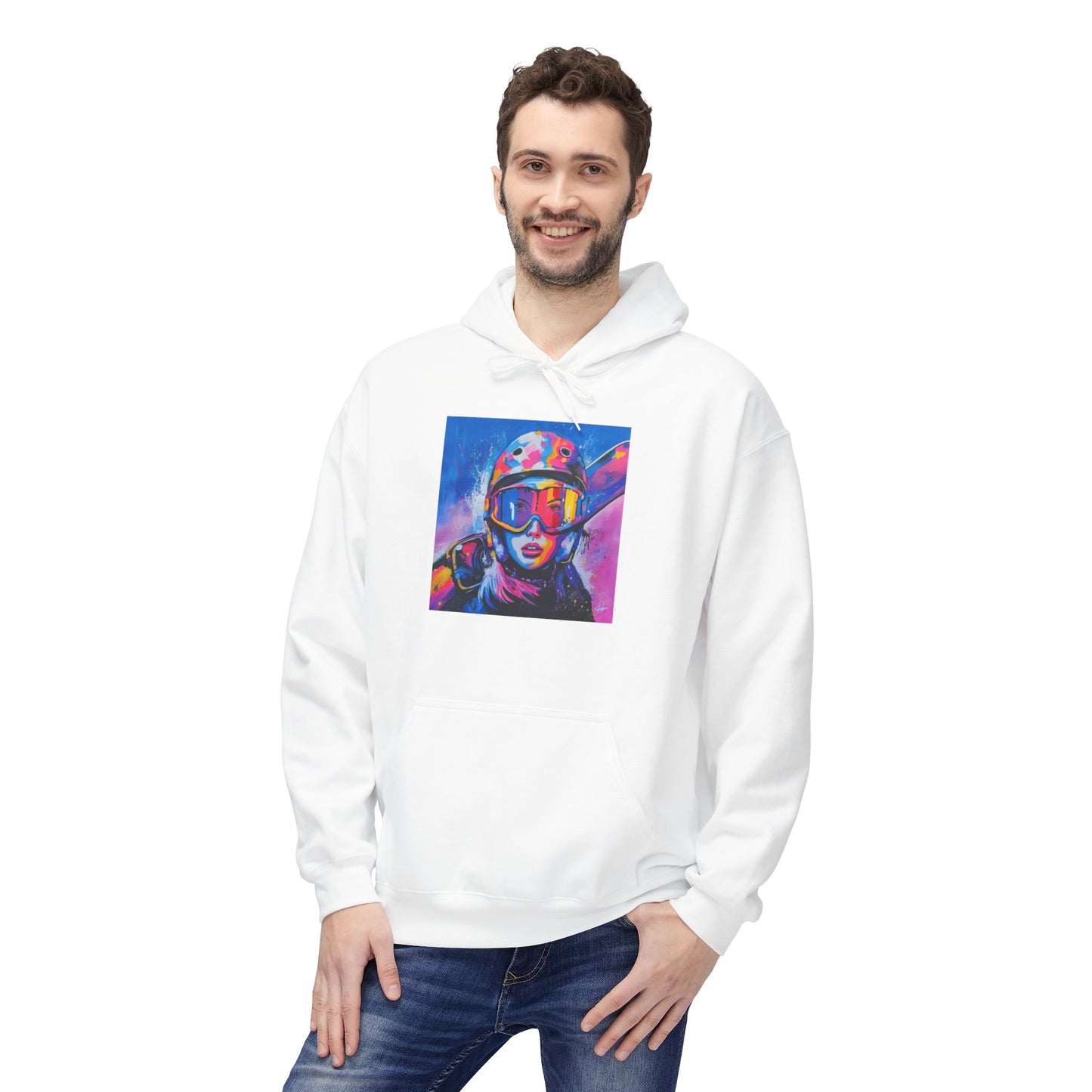 Vibrant Hero Graphic Hoodie - Unisex Midweight Softstyle Wear