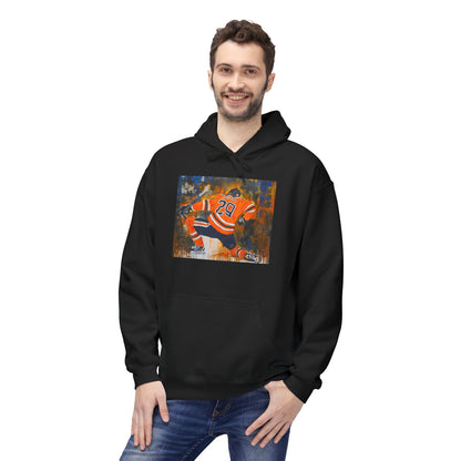 Vibrant Artistic Fleece Hoodie - Unisex Midweight Sweatshirt for Everyday Comfort