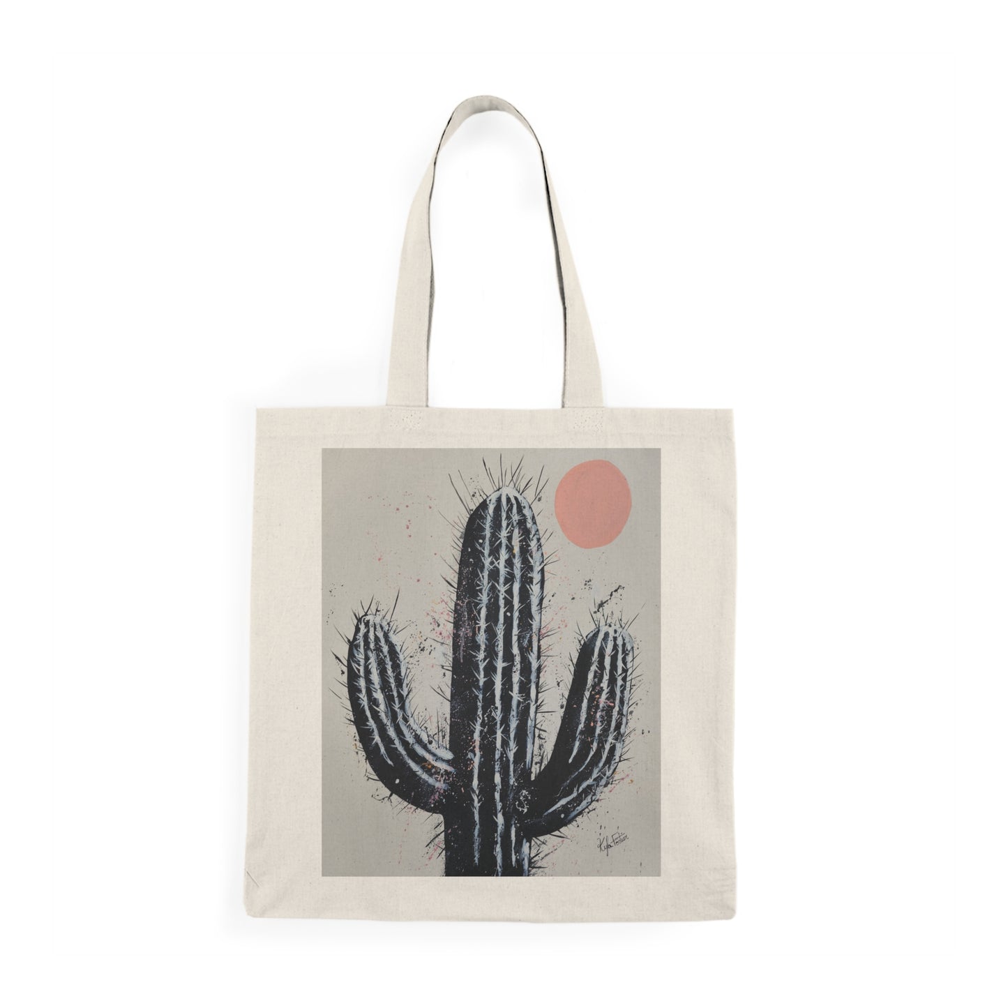 Tote Bag - Cactus Painting Black and White - Desert Rose Collection