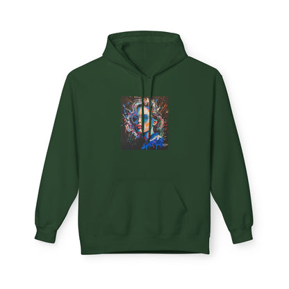 Vibrant Art Hoodie - Unisex Midweight Softstyle Fleece with Abstract Design