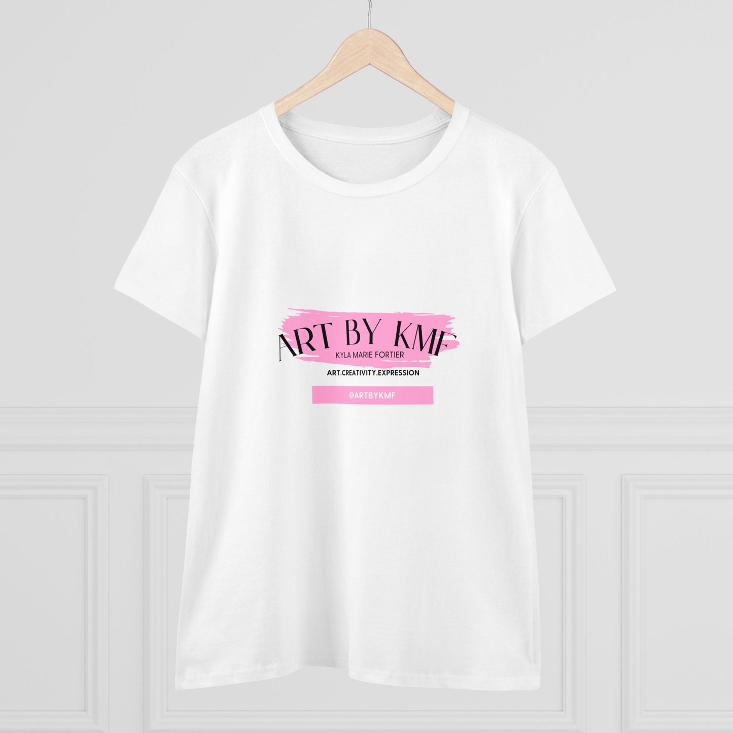 ART BY KMF LOGO Women's Midweight Cotton Tee