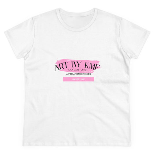 ART BY KMF LOGO Women's Midweight Cotton Tee