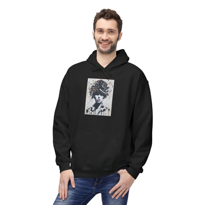 Artistic Black Woman Hoodie - Cozy Fleece Sweatshirt for Comfort and Style