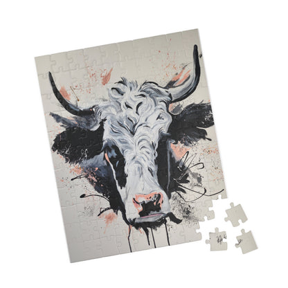 Artistic Cow Puzzle (110-piece) - Perfect Gift for Animal Lovers and Puzzle Enthusiasts