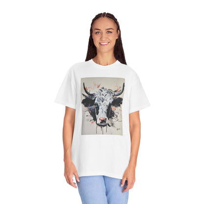 Artistic Cow Unisex Garment-Dyed T-shirt | Unique Farmhouse Decor Tee