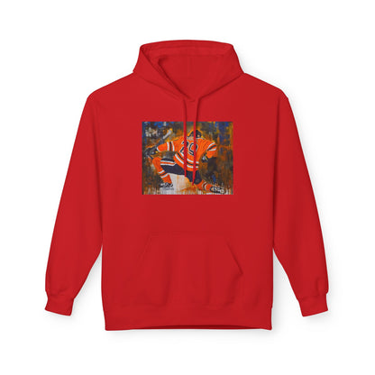 Vibrant Artistic Fleece Hoodie - Unisex Midweight Sweatshirt for Everyday Comfort