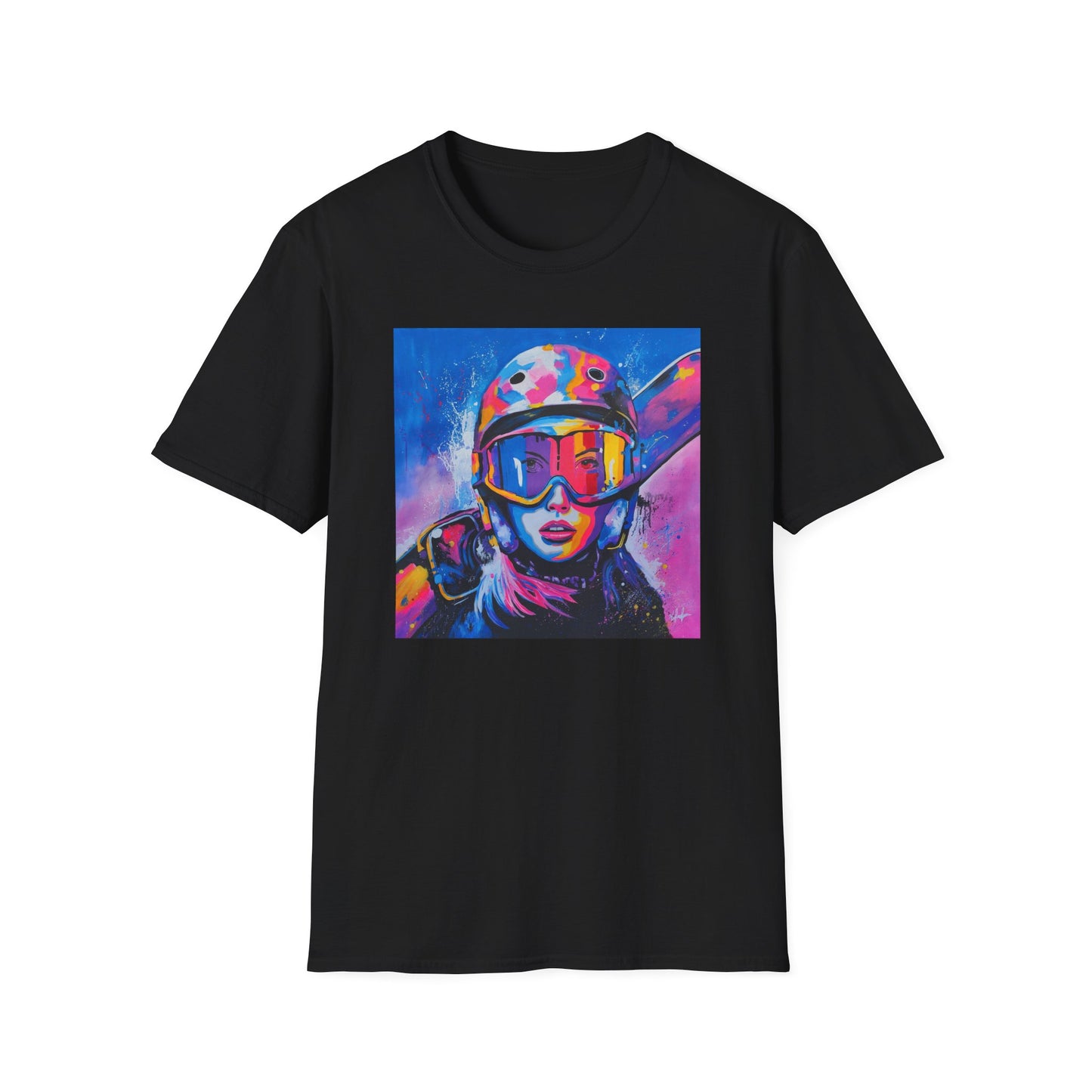 Vibrant Ski Adventure Unisex Softstyle T-Shirt