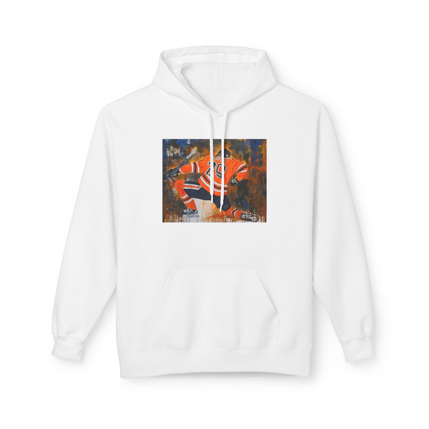 Vibrant Artistic Fleece Hoodie - Unisex Midweight Sweatshirt for Everyday Comfort