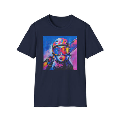 Vibrant Ski Adventure Unisex Softstyle T-Shirt