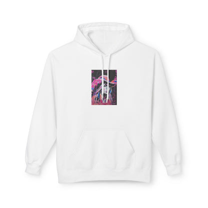 Artistic Pink Abstract Unisex Hoodie - Cozy Midweight Fleece Sweatshirt