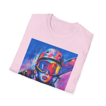 Vibrant Ski Adventure Unisex Softstyle T-Shirt