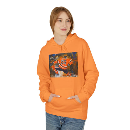 Vibrant Artistic Fleece Hoodie - Unisex Midweight Sweatshirt for Everyday Comfort