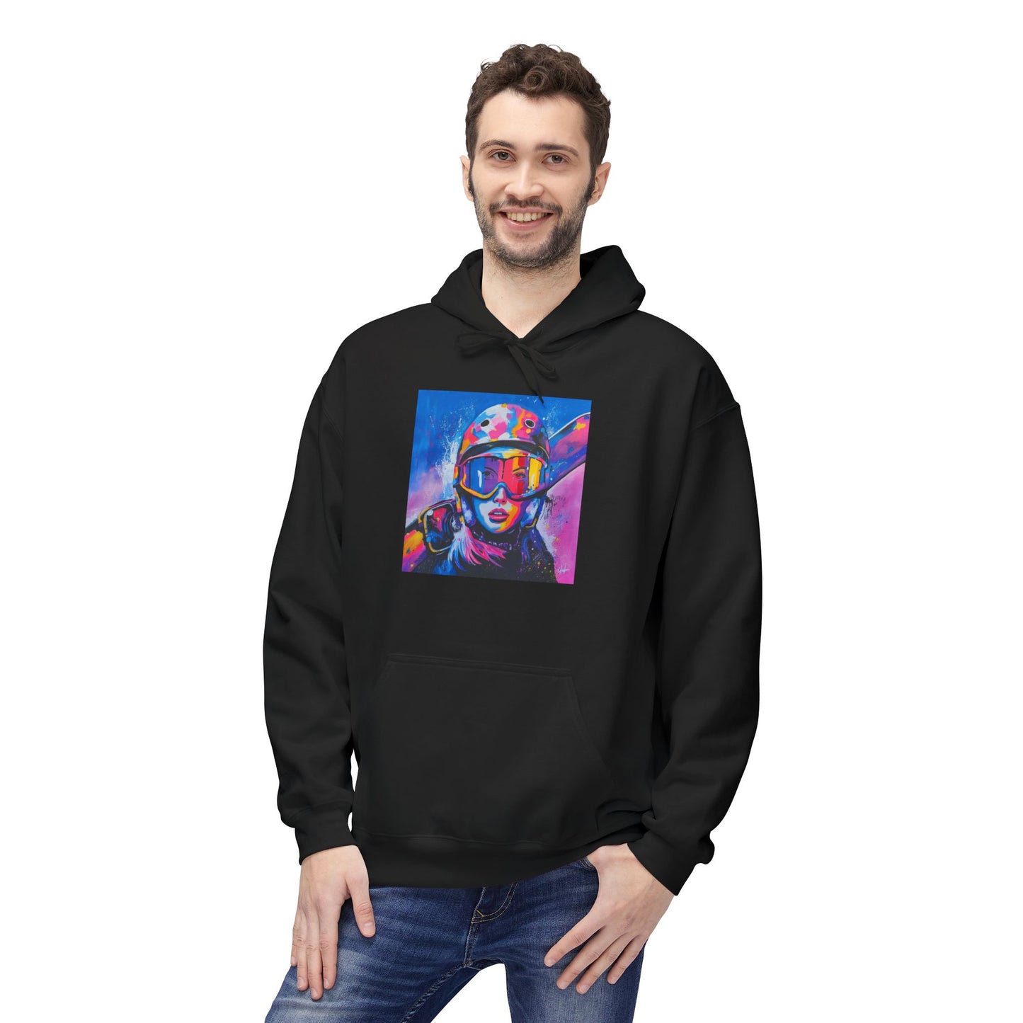 Vibrant Hero Graphic Hoodie - Unisex Midweight Softstyle Wear