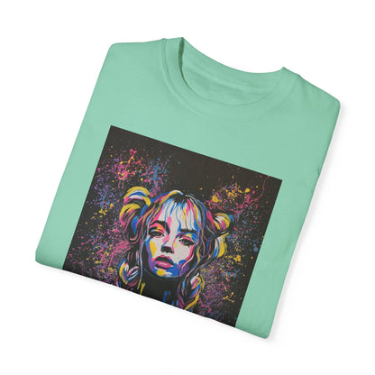 Vibrant Art Tee - Unisex Garment-Dyed T-shirt with Colorful Graffiti Design