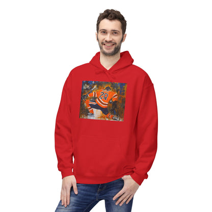 Vibrant Artistic Fleece Hoodie - Unisex Midweight Sweatshirt for Everyday Comfort