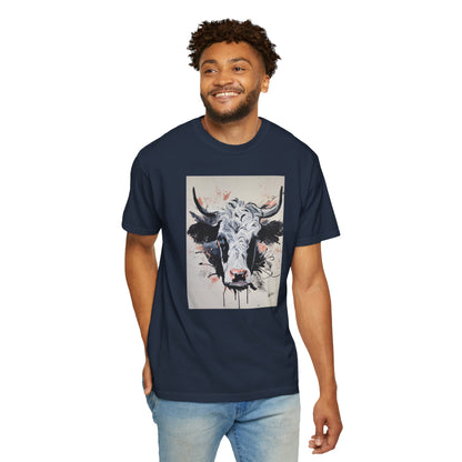 Artistic Cow Unisex Garment-Dyed T-shirt | Unique Farmhouse Decor Tee