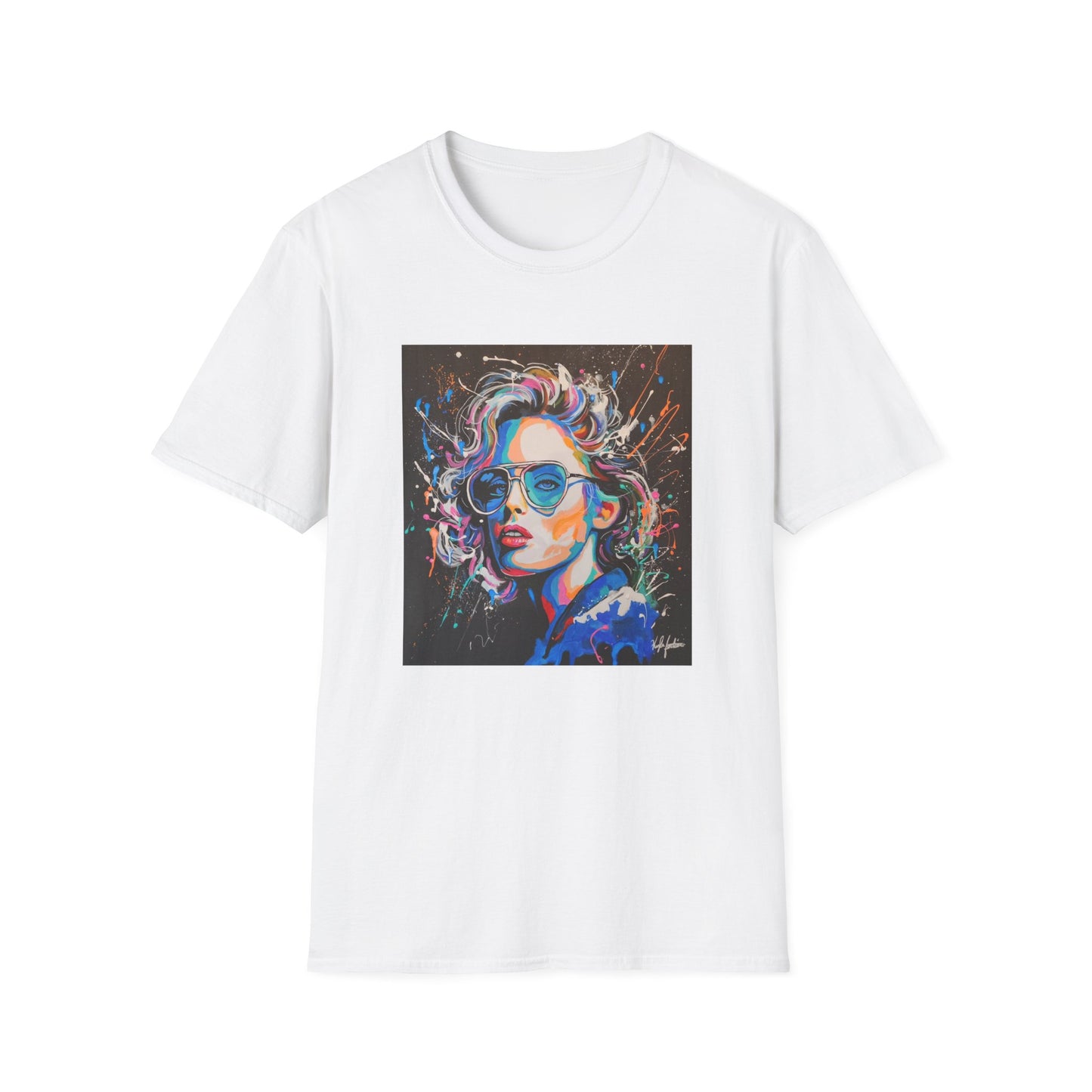 Colorful Portrait Art Unisex Softstyle T-Shirt