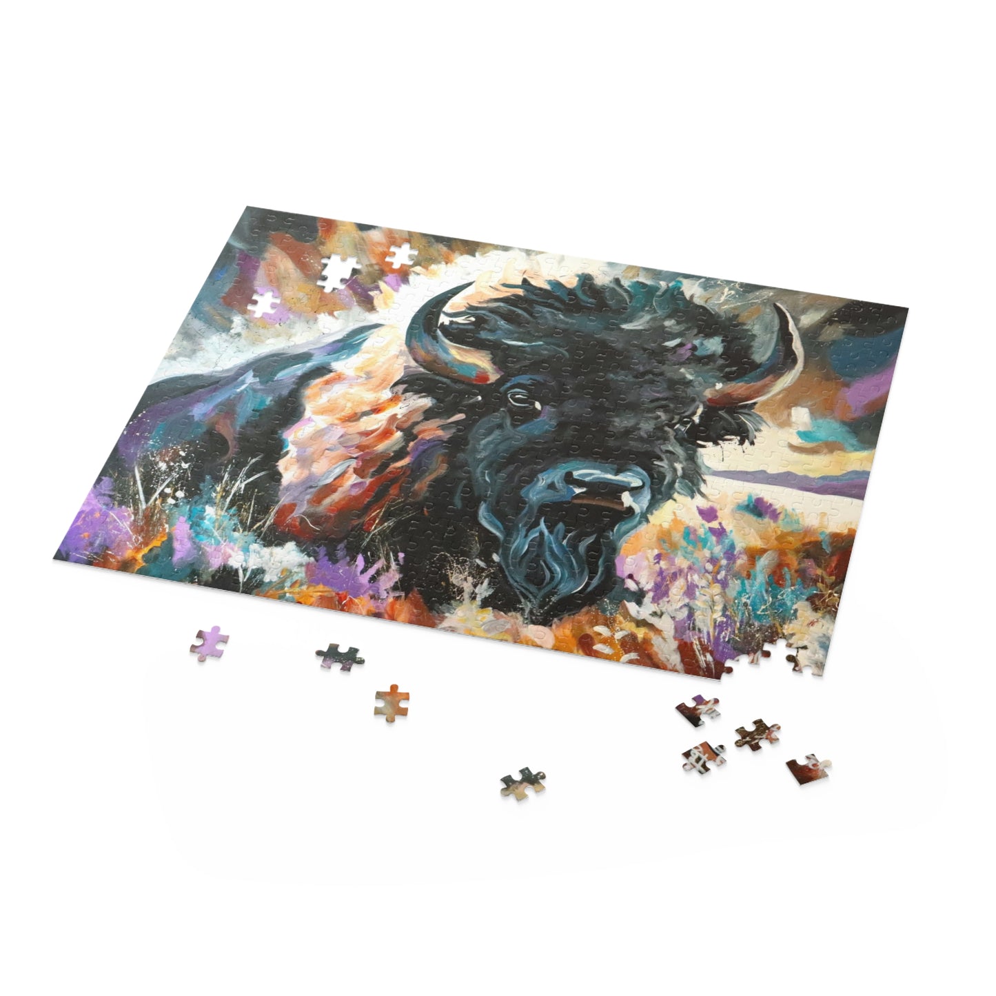 Buffalo on the horizon Puzzle -120, 252, 500-Piece