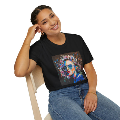 Colorful Portrait Art Unisex Softstyle T-Shirt